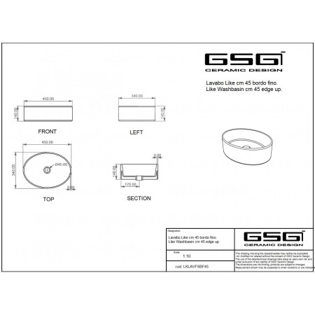 Lavoar GSG Like Edge Up, 45 cm