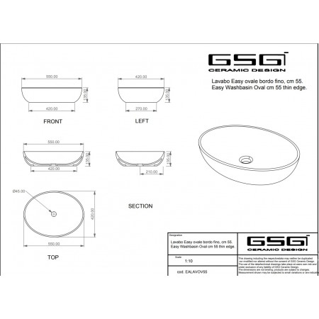 Lavoar GSG Easy, 55 cm