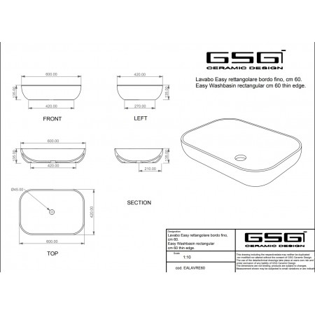 Lavoar GSG Easy, 60 cm