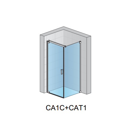 Cabina dus SanSwiss Cadura CA1C+CAT1 usa batanta + perete fix
