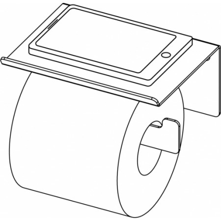 Suport hârtie igienică cu raft Mokko - Deante