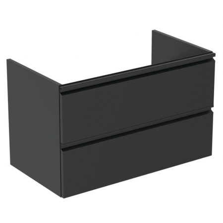 Mobilier de baie Tesi cu doua sertare - Ideal Standard, negru 80x49x44 cm