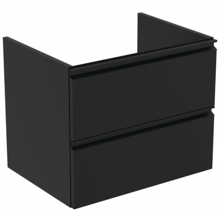 Set mobilier de baie Tesi cu doua sertare, negru mat 60 cm cu lavoar Tesi, negru mat 60 cm - Ideal Standard