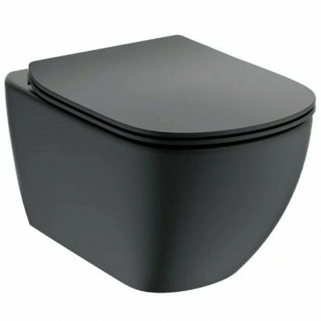 Capac Tesi, slim, soft-close - Ideal Standard, negru mat