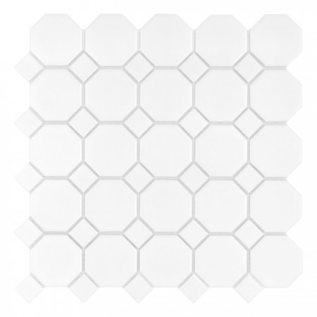 Mozaic Arabesco Mini Octagon White 55 - Dunin, 29,5 x 29,5cm