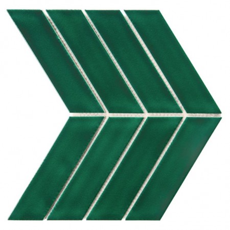 Mozaic Royal Chevron Vert - Dunin, 31,8x22,4 cm