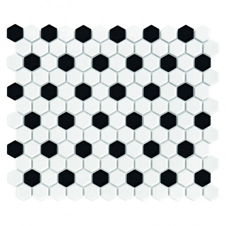 Mozaic Mini HEXAGON B&W Mix - Dunin, 30x26cm