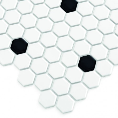 Mozaic Mini HEXAGON B&W Spot - Dunin, 30x26cm