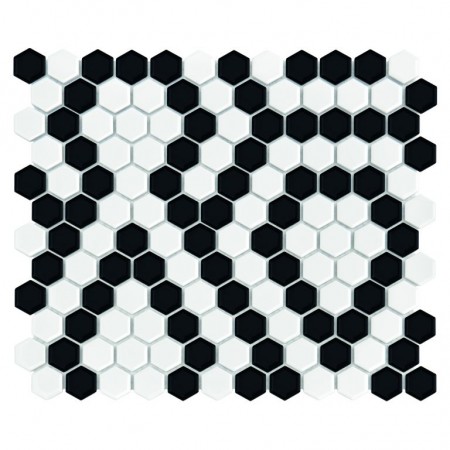 Mozaic Mini HEXAGON B&W Lace - Dunin, 26x30cm
