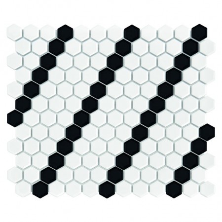 Mozaic Mini HEXAGON B&W Lean - Dunin, 26x30cm