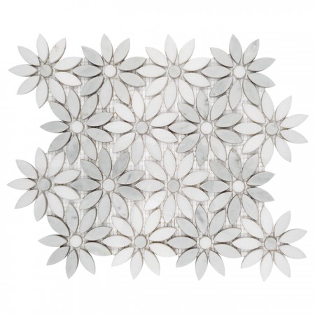 Mozaic Carrara White Bloom - Dunin, 28,5x31,5cm