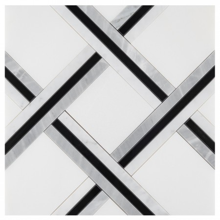 Mozaic Pure White Quadron - Dunin, 30x30cm