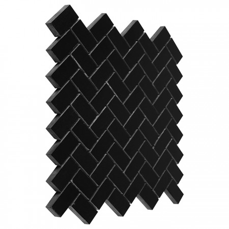 Mozaic Pure Black HERRINGBONE 48 - Dunin, 28,5x30,5cm