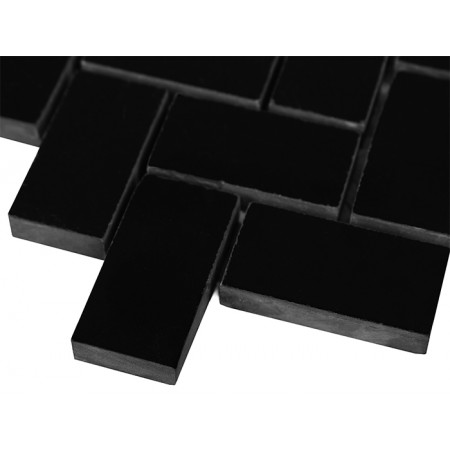 Mozaic Pure Black HERRINGBONE 48 - Dunin, 28,5x30,5cm