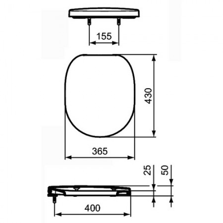 Set vas Wc Ideal Standard Connect cu capac si rezervor incastrat cu clapeta crom Oleas M2 dual-flush