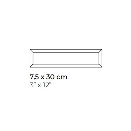 Faianta Equipe Metro, alb mat 7,5x30cm