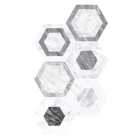 Gresie / Faianta Equipe Bardiglio Hexagon Geo 17,5x20 cm