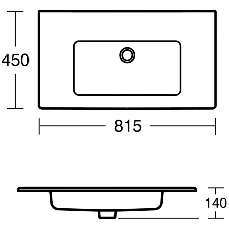 Lavoar Ideal Standard Tempo, 81.5 cm