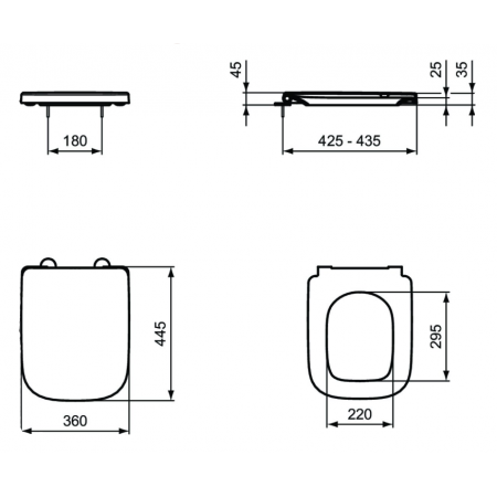 Set vas wc Ideal Standard I.Life B rimless cu capac, rezervor incastrat Prosys si clapeta Oleas M1 crom