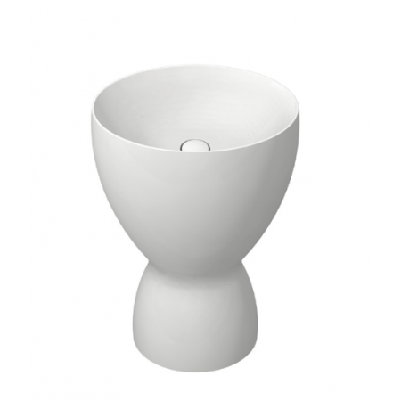 Lavoar freestanding Eto Ceramiche Bobo 54x38 cm, alb mat