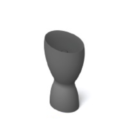 Lavoar freestanding Eto Ceramiche Bobo 54x38 cm, pietra mat