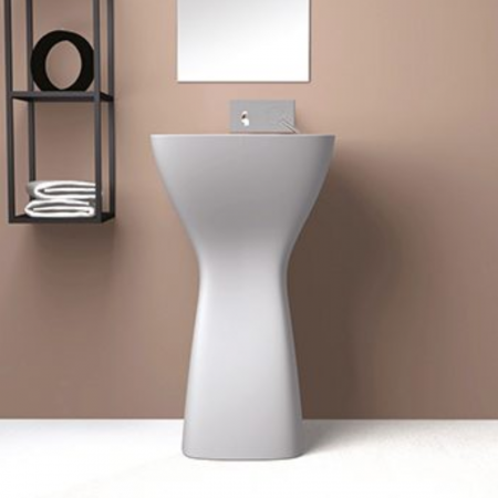 Lavoar freestanding Eto Ceramiche Toio 50x42 cm, alb mat
