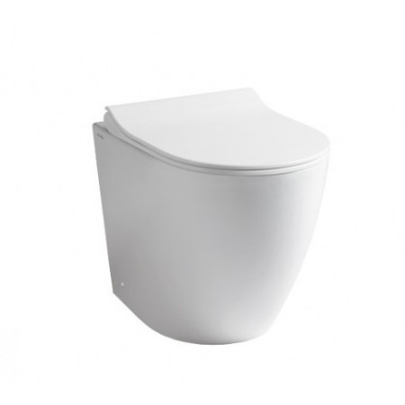 Vas WC Althea Rimless Cover, alb + capac slim soft-close si set de fixare