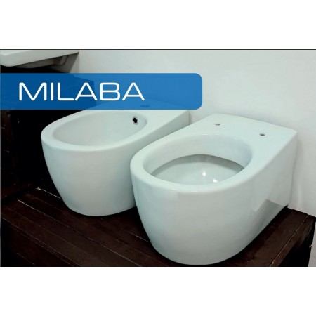 Set WC + bideu Enmon Milaba + capac soft-close + set fixare + rezervor incastrat + cadru bideu Ideal Standard Eco + clapeta