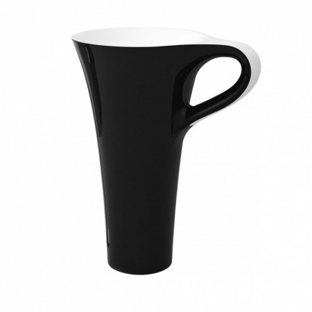 Lavoar freestanding Artceram Cup, negru-alb
