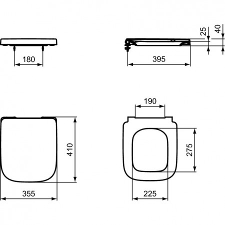 Set vas WC Ideal Standard I.Life S RimLS+ suspendat cu capac soft-close