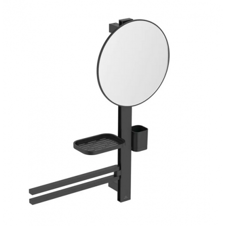 Set accesorii cu oglinda Ideal Standard Alu+ 70 cm, negru mat