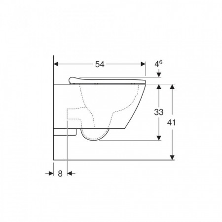 Set vas wc suspendat Geberit Smyle Square Rimfree cu capac soft-close si rezervor incastrat Duofix Sigma