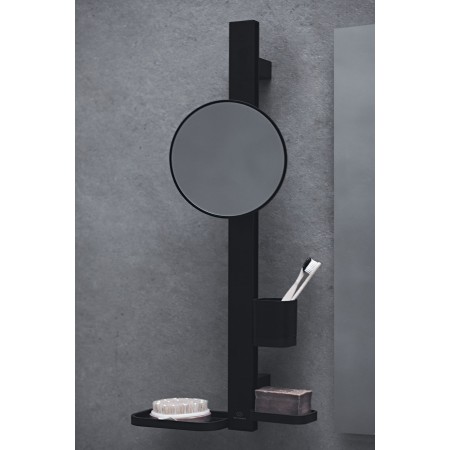Set accesorii cu oglinda Ideal Standard Alu+ S 70 cm pentru lavoar, negru mat