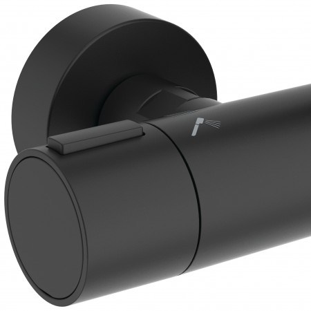 Coloana de dus Ideal Standard Ceraflow Alu+ cu baterie termostatata, negru mat