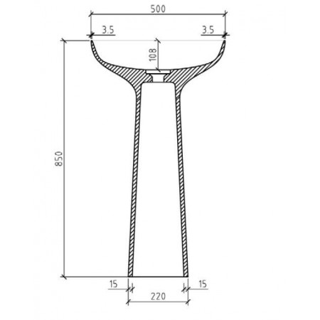 Lavoar freestanding Wellis Pillar, 50cm