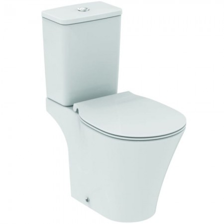 Set vas wc stativ Ideal Standard Connect Air Aquablade, cu rezervor ceramic si capac subtire soft-close