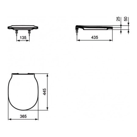 Set vas Wc Ideal Standard Connect Air Aquablade + capac Connect Air slim cu inchidere lenta