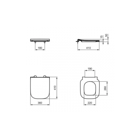 Set vas wc Ideal Standard I.Life S cu rezervor si capac