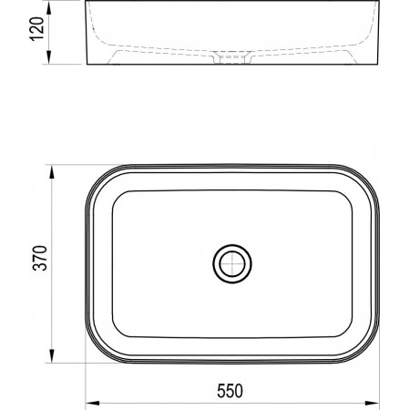 Lavoar Ravak Ceramic 550 R Slim, 55x37 cm